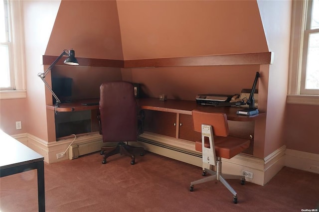 3 Beech Court Cir, College Point, NY 11356 - carpeted home office with a baseboard heating unit