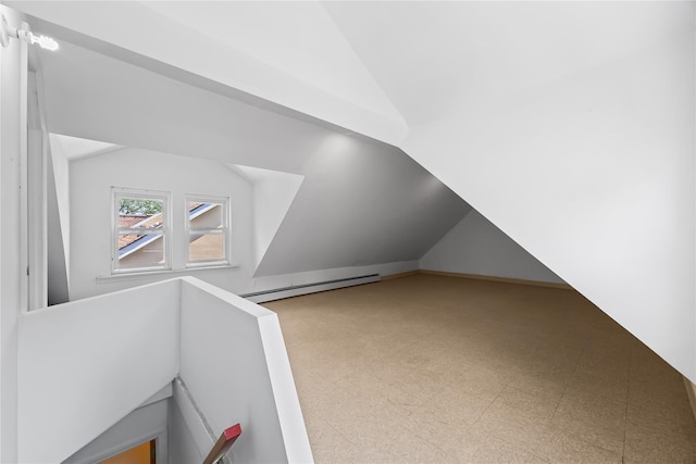 47-18 163rd St, Flushing, NY 11358 - bonus room with a baseboard radiator and vaulted ceiling