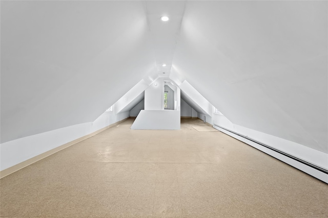 47-18 163rd St, Flushing, NY 11358 - bonus room with lofted ceiling, baseboard heating, and recessed lighting