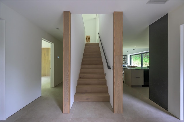 474 Rte 199, Red Hook, NY 12571 - staircase featuring recessed lighting