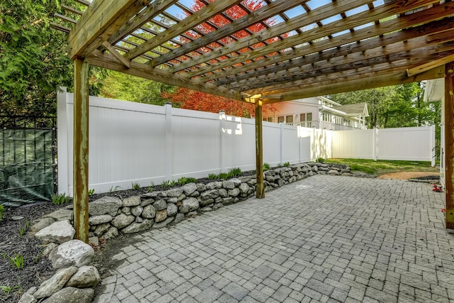 121 Thiells Rd, Stony Point, NY 10980 - view of patio / terrace with a fenced backyard and a pergola