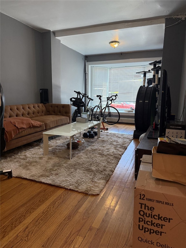 62-23 69th Pl, Middle Village, NY 11379 - living room with wood finished floors