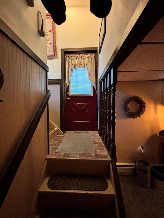 interior space with wainscoting