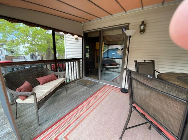 view of sunroom
