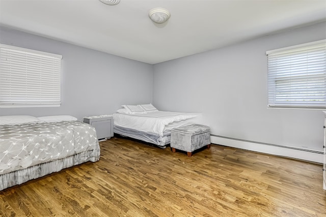12 Jay Ct, Monsey, NY 10952 - bedroom with a baseboard heating unit and wood finished floors