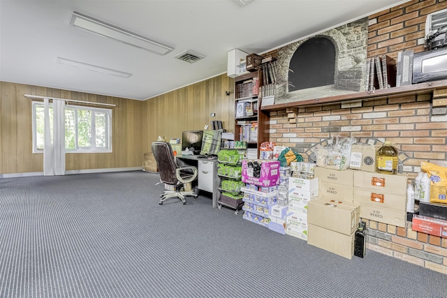12 Jay Ct, Monsey, NY 10952 - carpeted office with wood walls