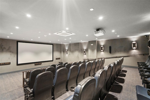 20105 Aspenwood Dr, Plainview, NY 11803 - carpeted home theater room featuring recessed lighting and baseboards