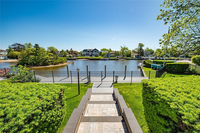 137 Melbury Rd, Babylon, NY 11702 - dock area featuring a water view and a residential view