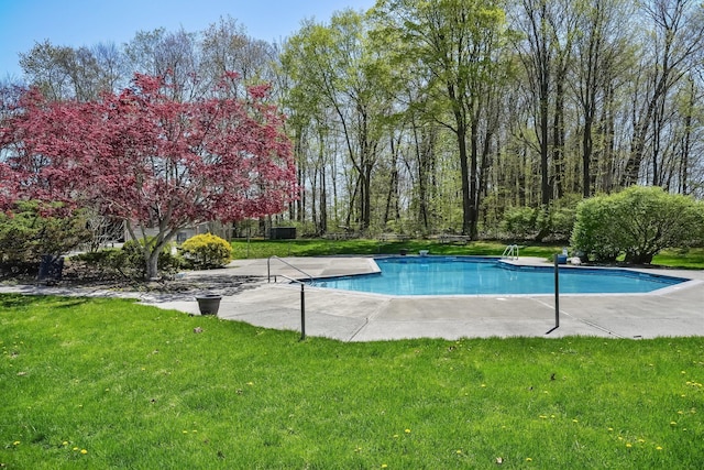 pool featuring a lawn