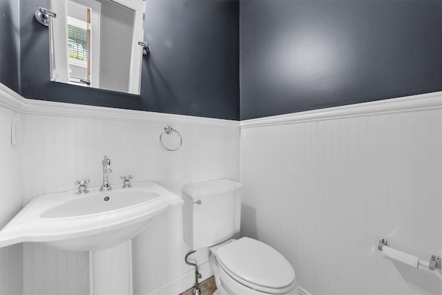 15 Elmore Ave, Croton-On-Hudson, NY 10520 - bathroom with toilet and wainscoting