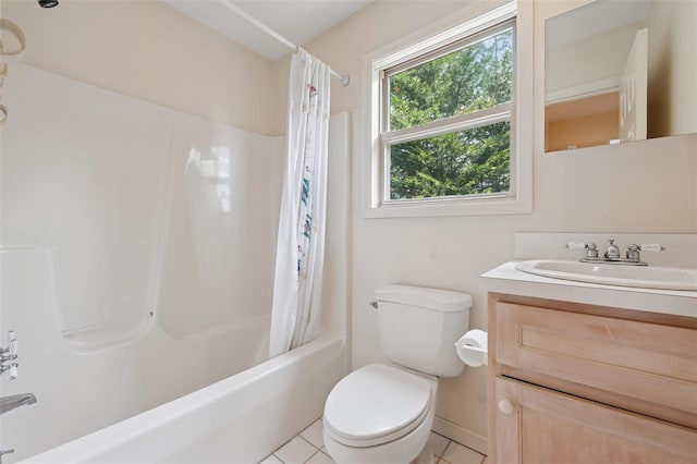 2 Heather Dr, Remsenburg, NY 11960 - full bathroom with toilet, shower / tub combo, tile patterned flooring, and vanity