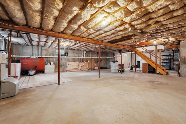 2 Heather Dr, Remsenburg, NY 11960 - unfinished below grade area featuring stairway