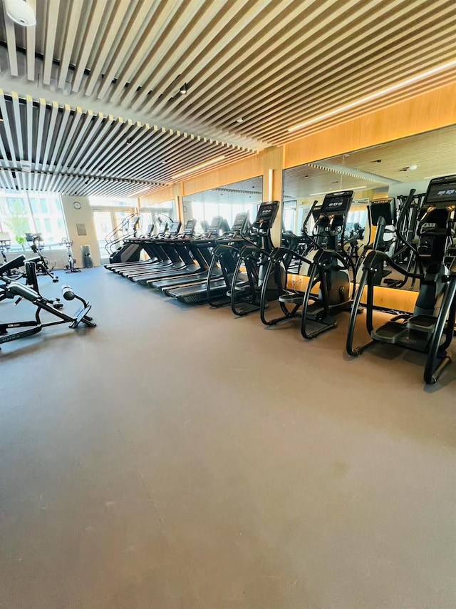view of workout area