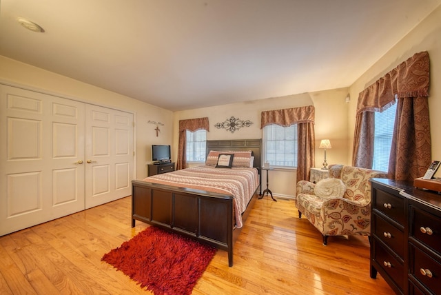 83 Split Rock Dr, Barryville, NY 12719 - bedroom with multiple windows, a closet, and light wood-type flooring