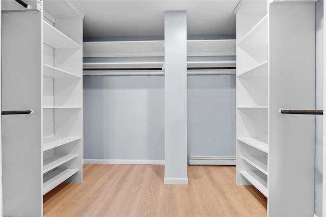 14 Still Hollow Rd, Newburgh, NY 12550 - walk in closet featuring a baseboard heating unit and wood finished floors