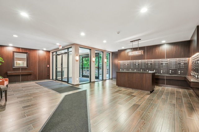 372 Central Park Ave Unit 3U, Scarsdale, NY 10583 - common area with recessed lighting and wood walls