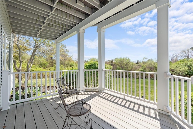 view of wooden deck