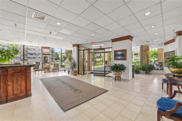 lobby featuring visible vents