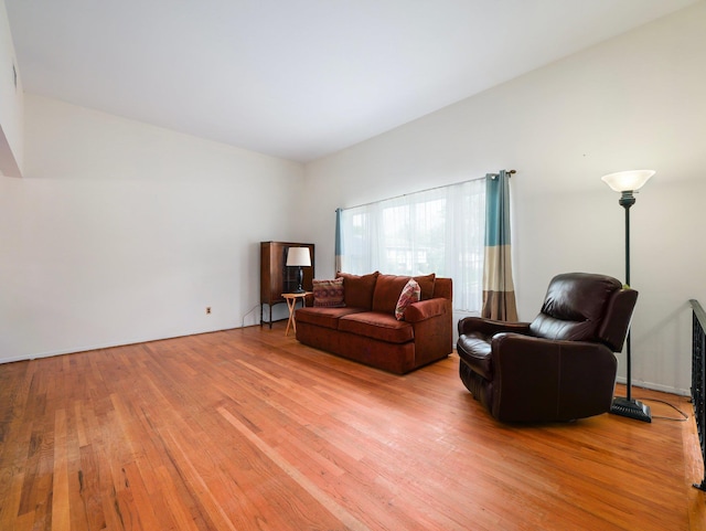living room with light wood-style floors