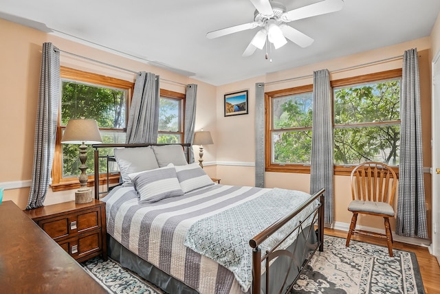 4 Sylvan Rd, White Plains, NY 10605 - bedroom featuring light wood-style flooring and ceiling fan