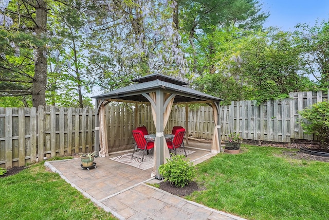 4 Sylvan Rd, White Plains, NY 10605 - view of yard with a gazebo and a patio
