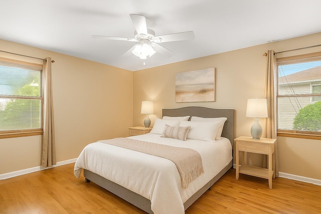4 Sylvan Rd, White Plains, NY 10605 - bedroom with light wood-style floors and ceiling fan