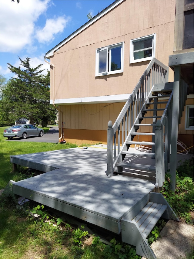 1 Thornbrook Ln N, Suffern, NY 10901 - wooden terrace featuring stairs