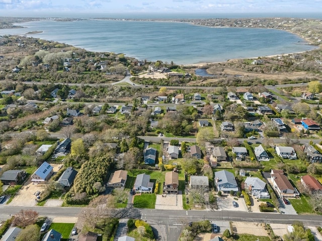 18 Hoppin Ave, Montauk, NY 11954 - birds eye view of property with a residential view and a water view