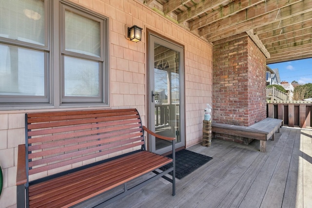 18 Hoppin Ave, Montauk, NY 11954 - wooden deck with covered porch