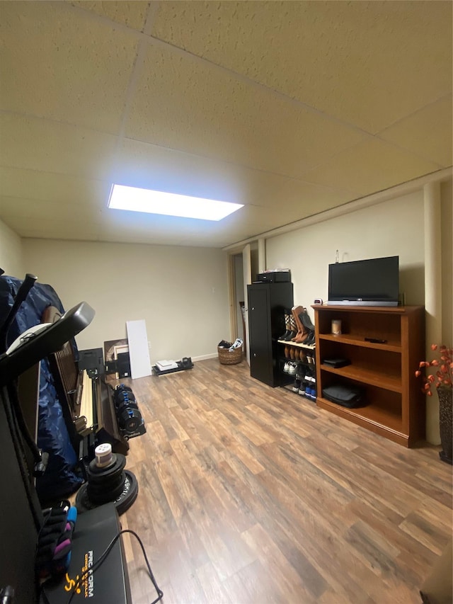 interior space featuring wood finished floors