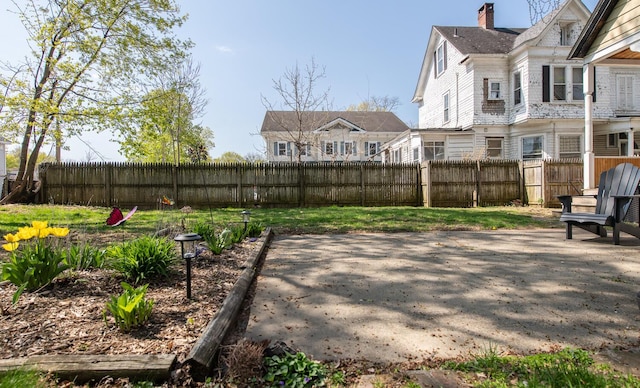 view of patio featuring a fenced backyard