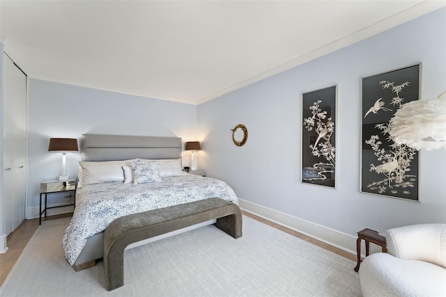 bedroom featuring baseboards