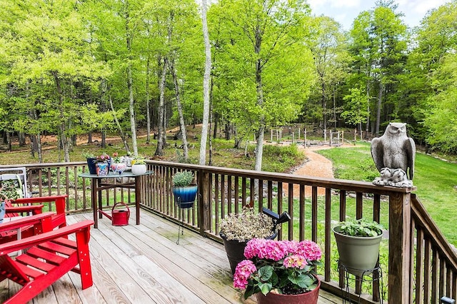 43 Bee Tree Ln, Accord, NY 12404 - deck featuring a yard