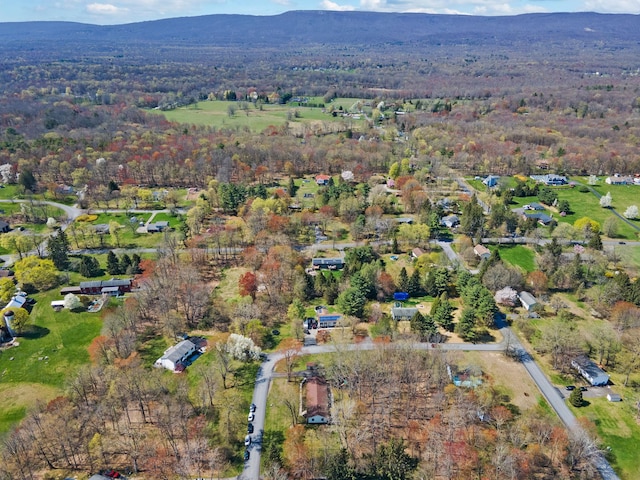 aerial view featuring a mountain view