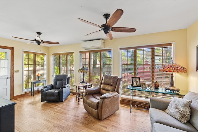 sunroom / solarium with a wall unit AC and a wealth of natural light