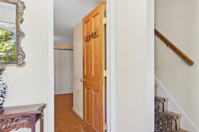 interior space with tile patterned flooring