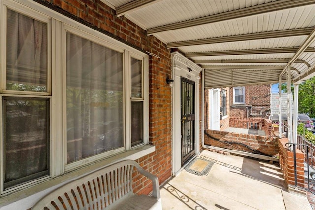 view of patio / terrace with a porch