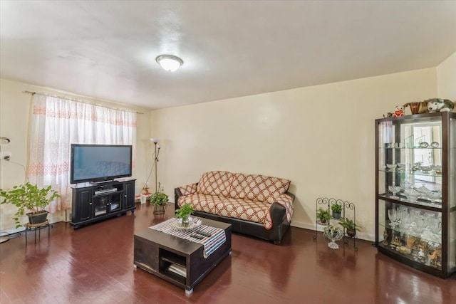 living room featuring wood finished floors