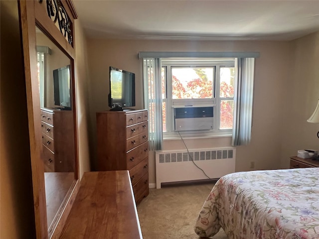 855 Palisade Unit 2E, Yonkers, NY 10703 - bedroom featuring radiator and light colored carpet