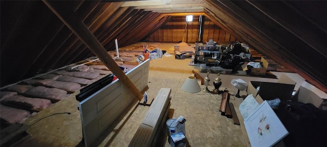 view of attic