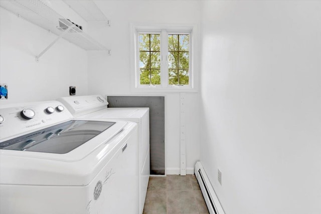254 Farm To Market Rd, Brewster, NY 10509 - laundry room featuring washing machine and dryer and baseboard heating