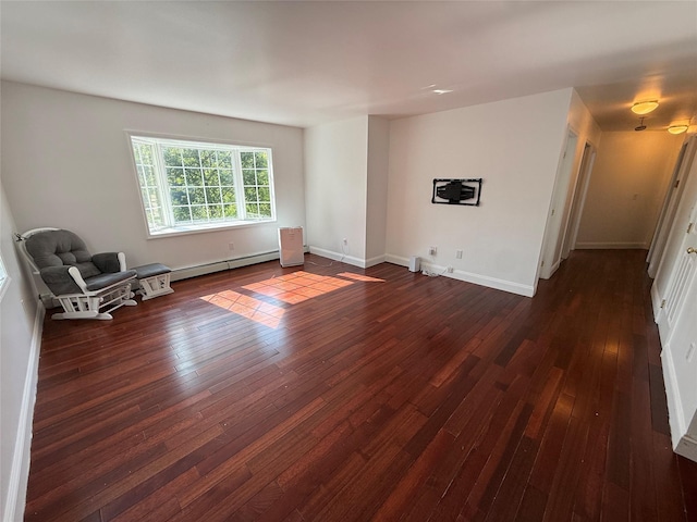 254 Farm To Market Rd, Brewster, NY 10509 - unfurnished living room with baseboard heating and wood-type flooring