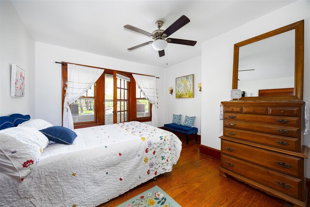 7365 S Broadway, Red Hook, NY 12571 - bedroom with baseboards, a ceiling fan, and wood finished floors