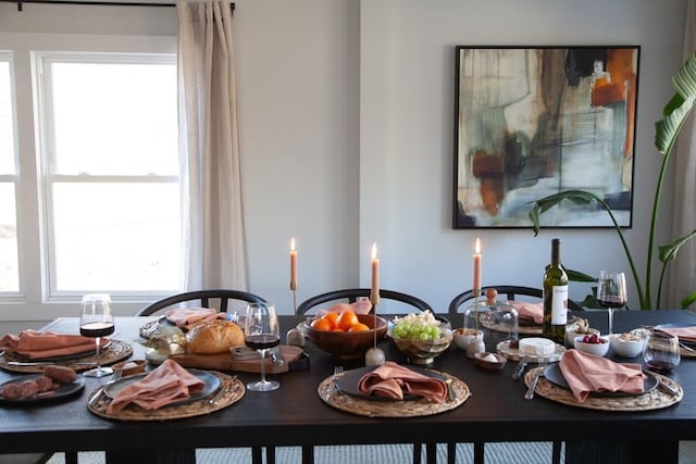 view of dining space