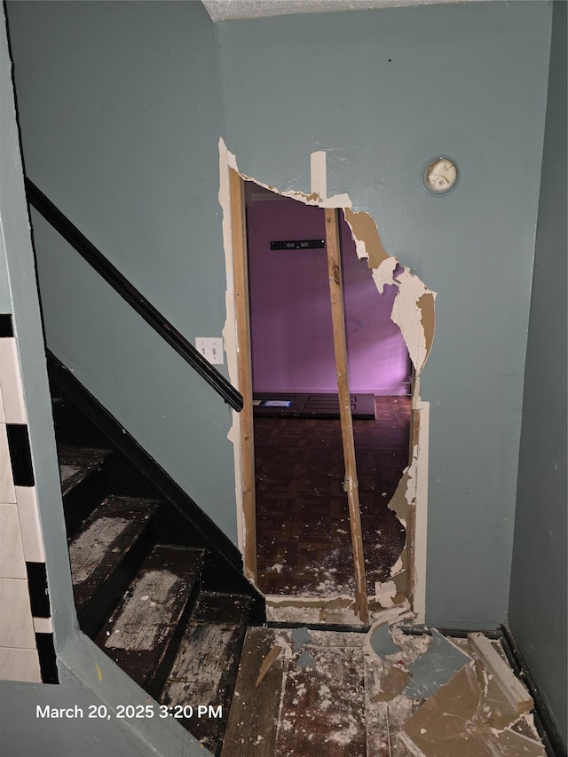 view of stairway