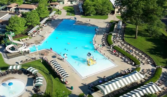 26 Woodgreen Ln, East Hills, NY 11577 - drone / aerial view of a pool