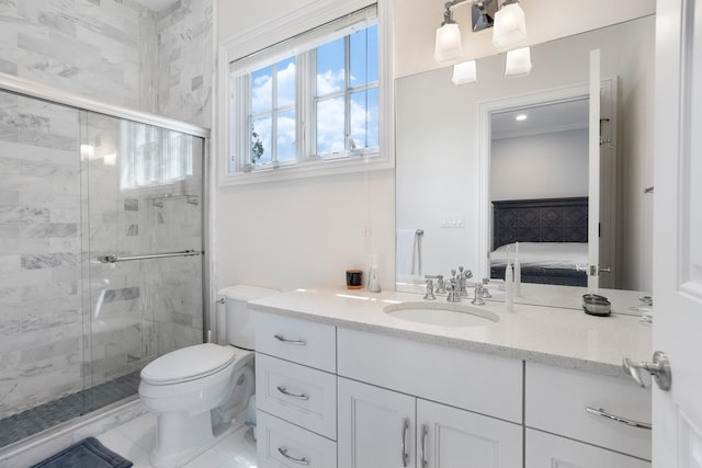 9 Earle Dr, Muttontown, NY 11791 - full bathroom with vanity, a stall shower, and ensuite bathroom