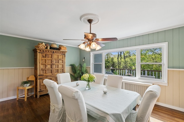 22 Washington Dr, Centerport, NY 11721 - dining space with wood finished floors and ceiling fan