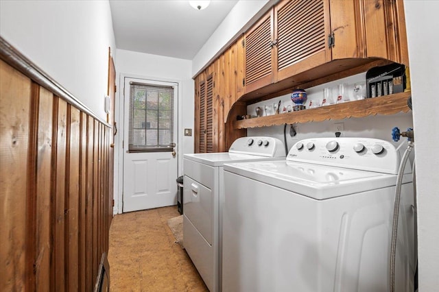 2 Yorktown Rd, Dix Hills, NY 11746 - clothes washing area featuring washing machine and dryer and cabinet space