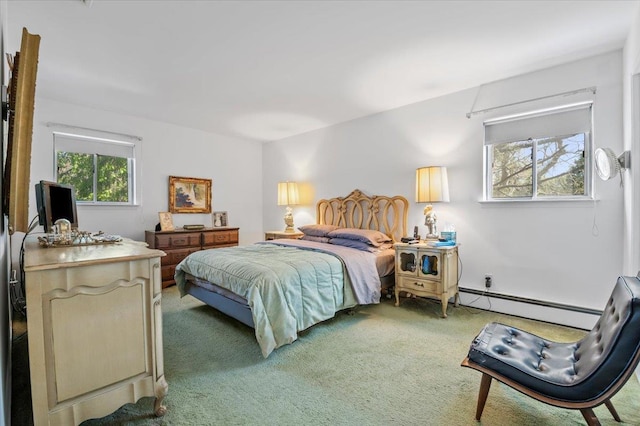 2 Yorktown Rd, Dix Hills, NY 11746 - bedroom with light carpet and a baseboard heating unit